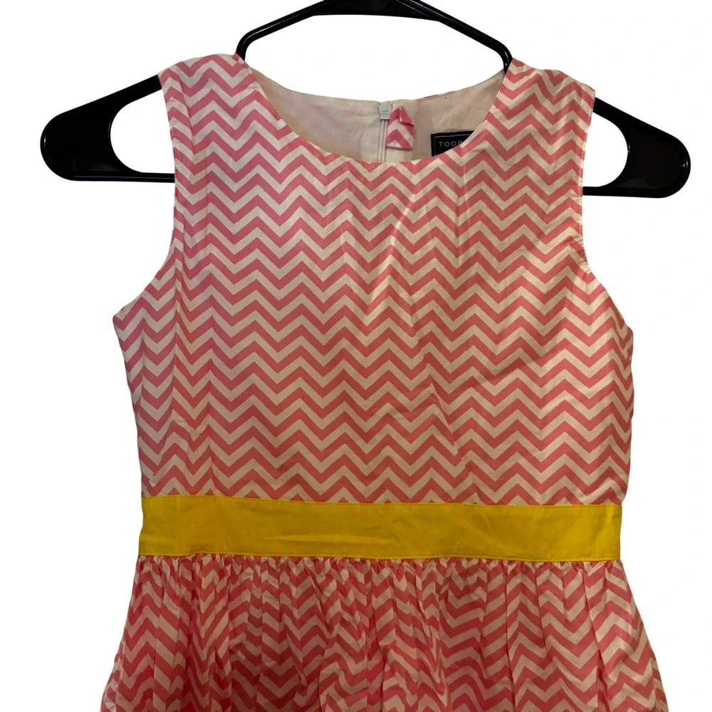 Tooby Doo New‎ York Girls Sundress Sz 12 /152 Pink White Designer Party